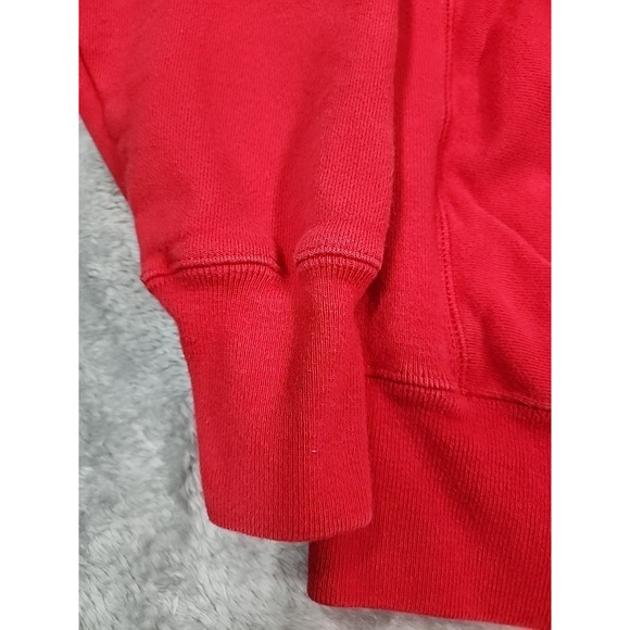 VINTAGE Y2K Champion Reverse Weave Sweatshirt Mens Large Red Crewneck Logo - Picture 2 of 9